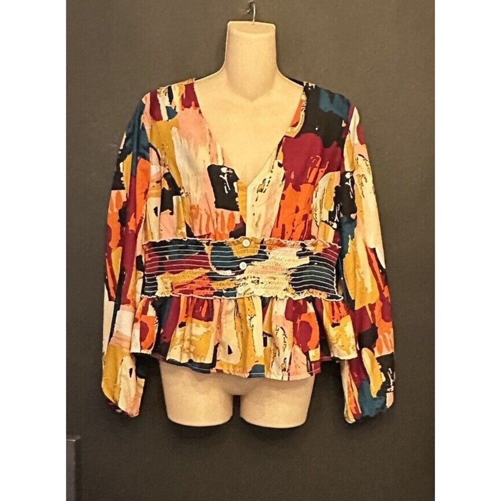 Live 4 Truth Women’s Geometric Boho Top Abstract Flowy Concert 1x C4